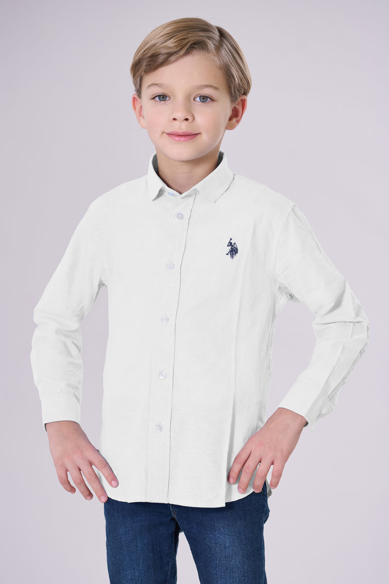 Camicia da bambino in cotone oxford