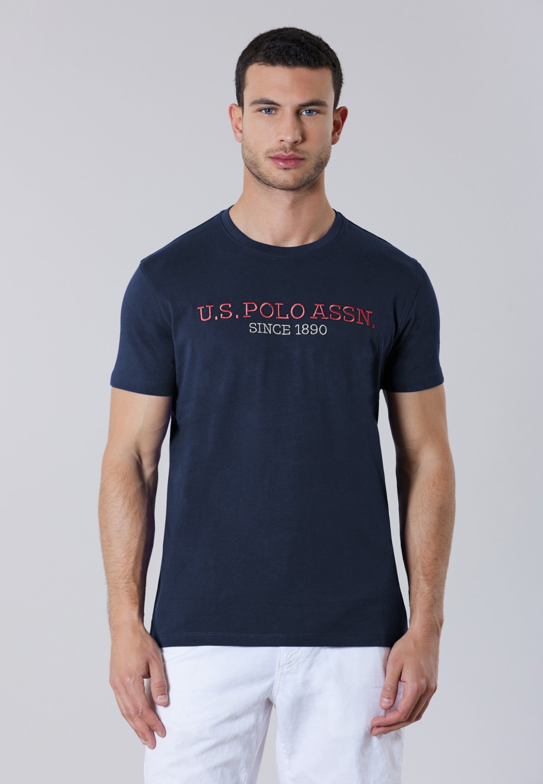 T-shirt a maniche corte in cotone con ricamo U.S. Polo Assn.