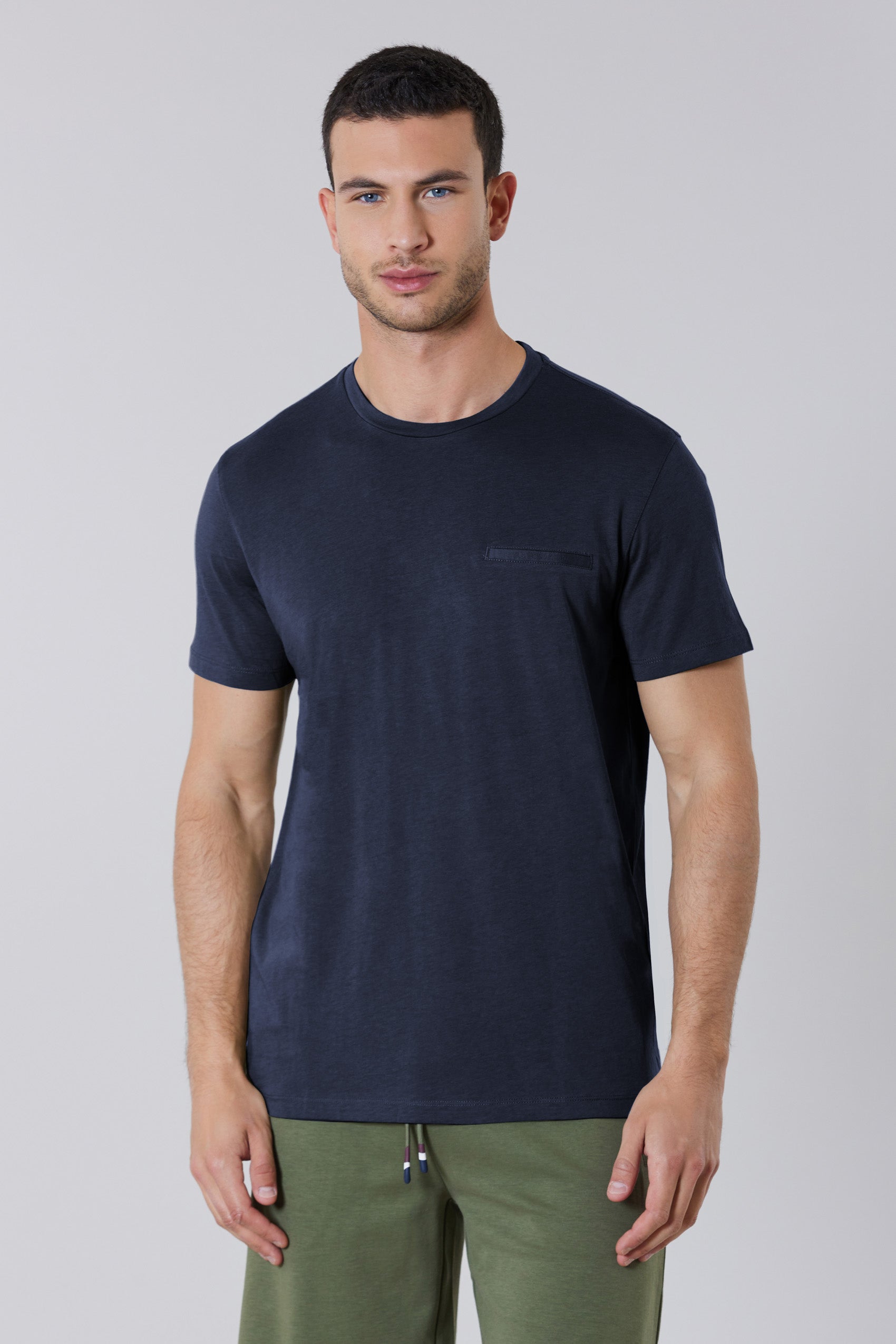 T-shirt a maniche corte in misto cotone e lyocell premium quality