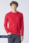 Maglia girocollo cotone e cashmere