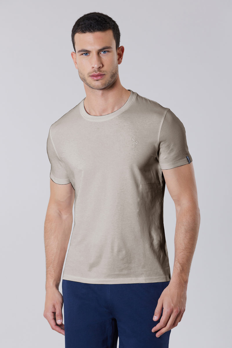 T-shirt a maniche corte in cotone stretch con logo