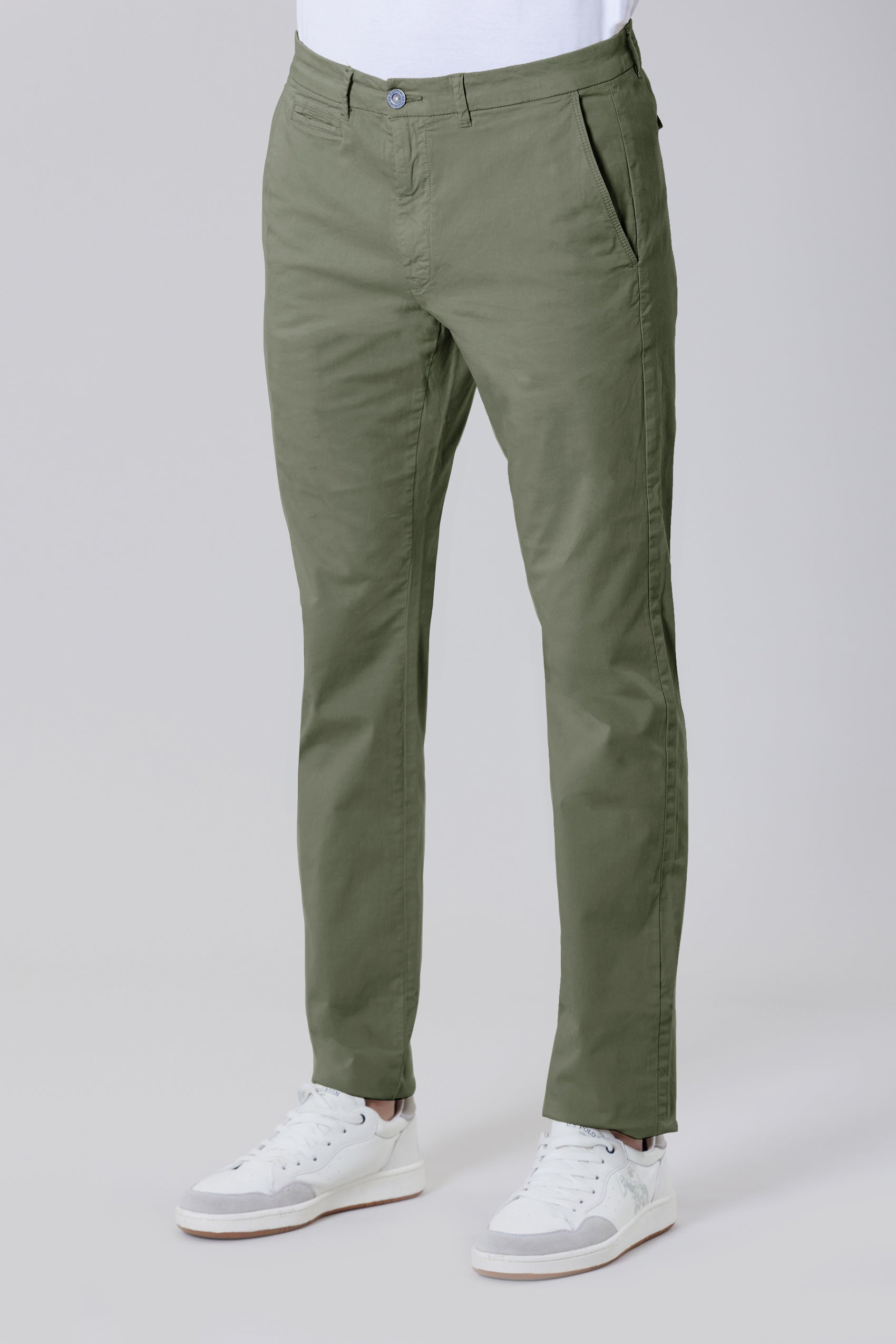 Pantalone chino in cotone twill stretch