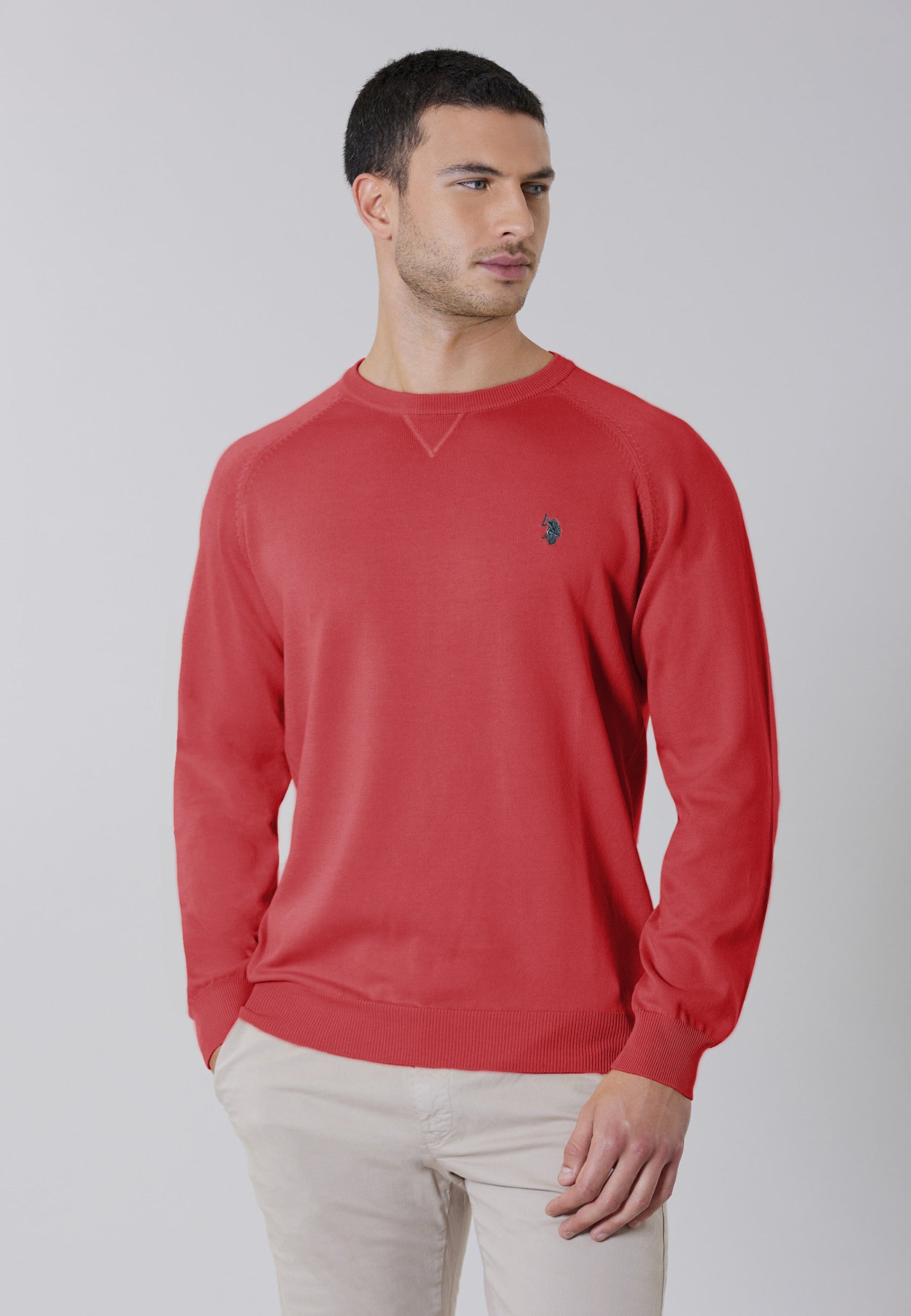 Maglia girocollo raglan in cotone