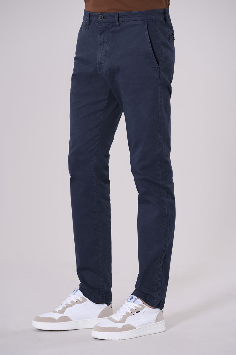 Pantalone chino in cotone stretch gabardine