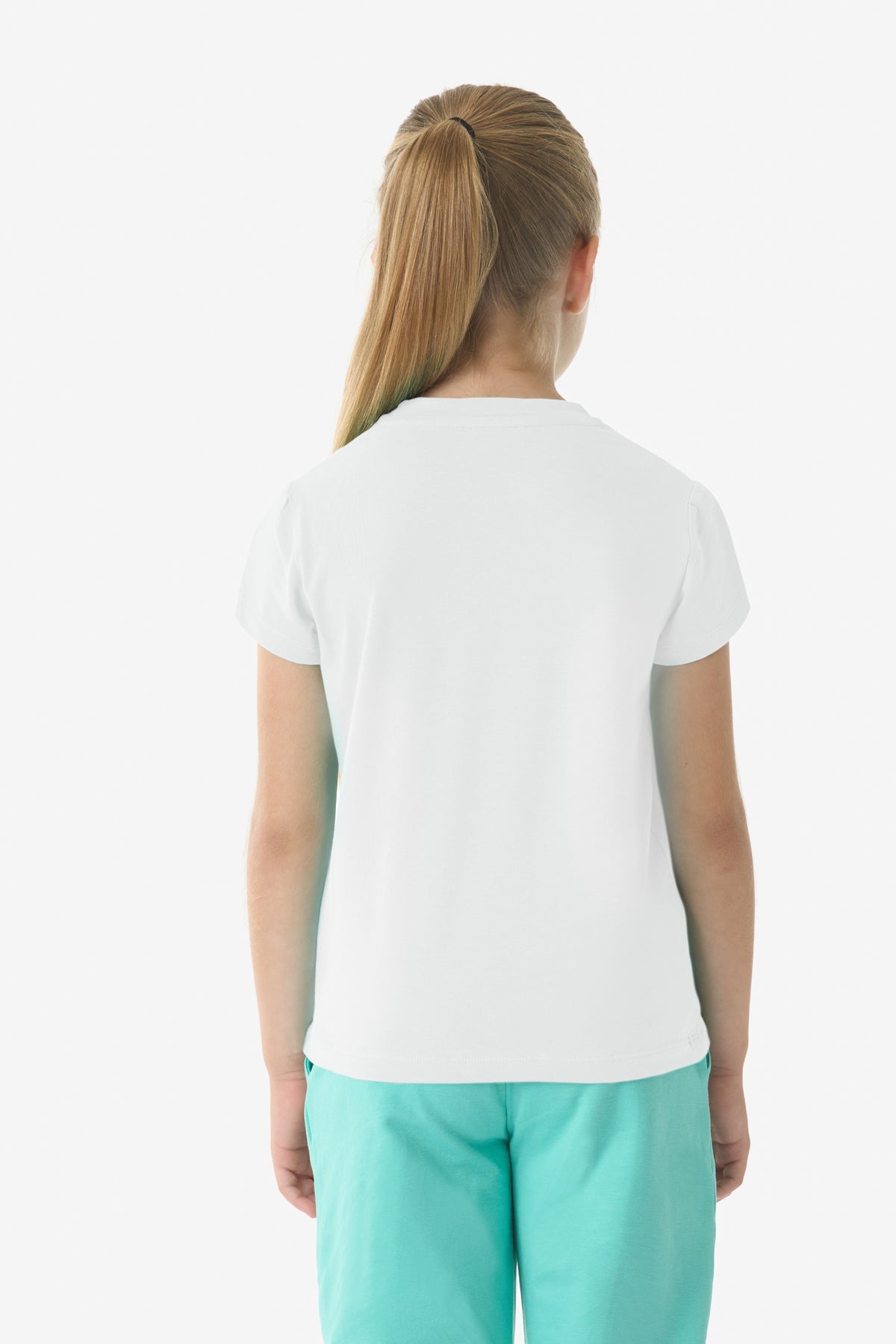 T-shirt a maniche corte in cotone stretch con logo