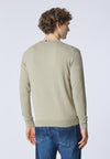 Maglia girocollo cotone cashmere con logo