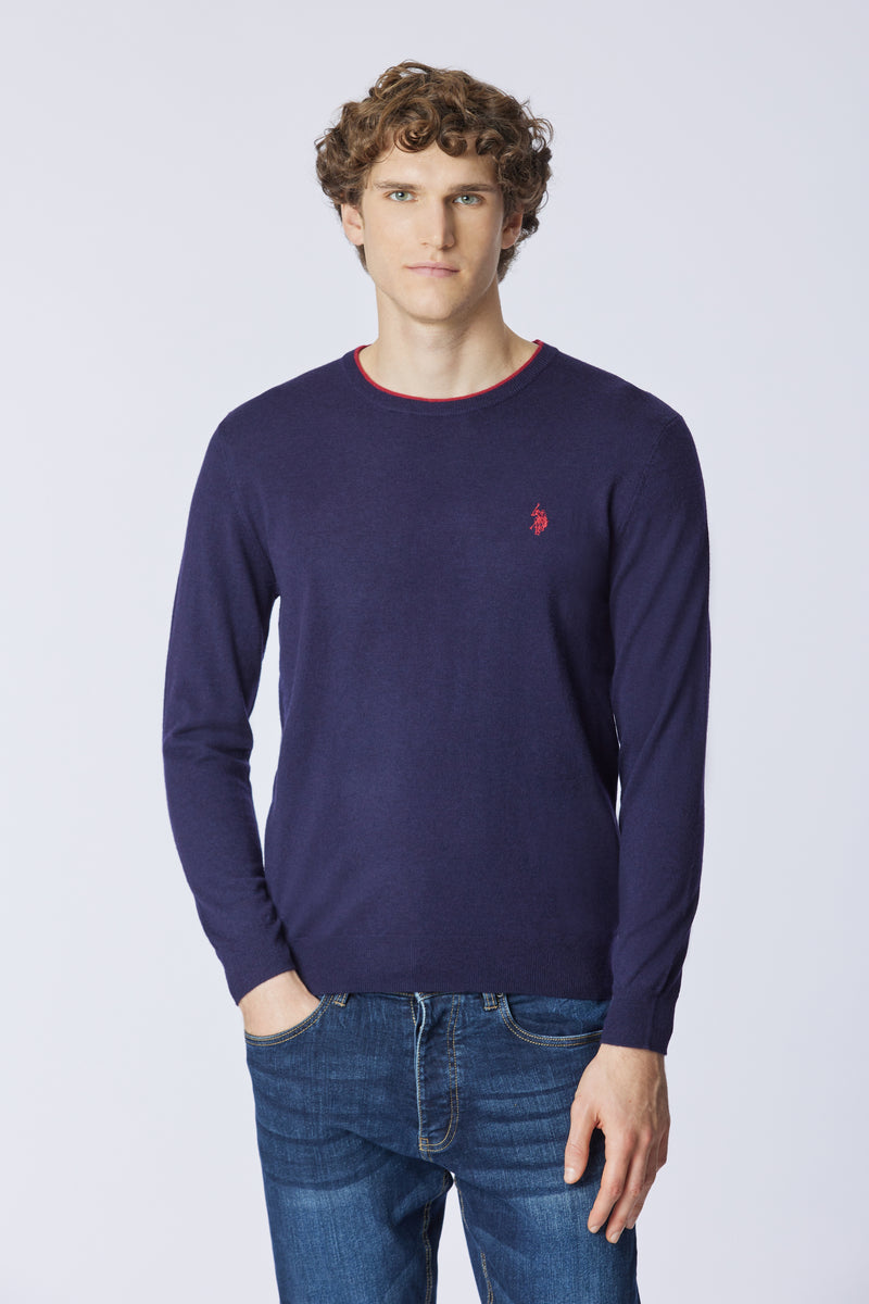 Maglia girocollo in lana merino