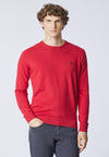 Maglia girocollo cotone cashmere con logo