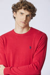 Maglia girocollo cotone e cashmere