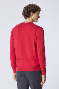 Maglia girocollo cotone e cashmere