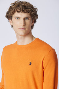 Maglia girocollo cotone e cashmere