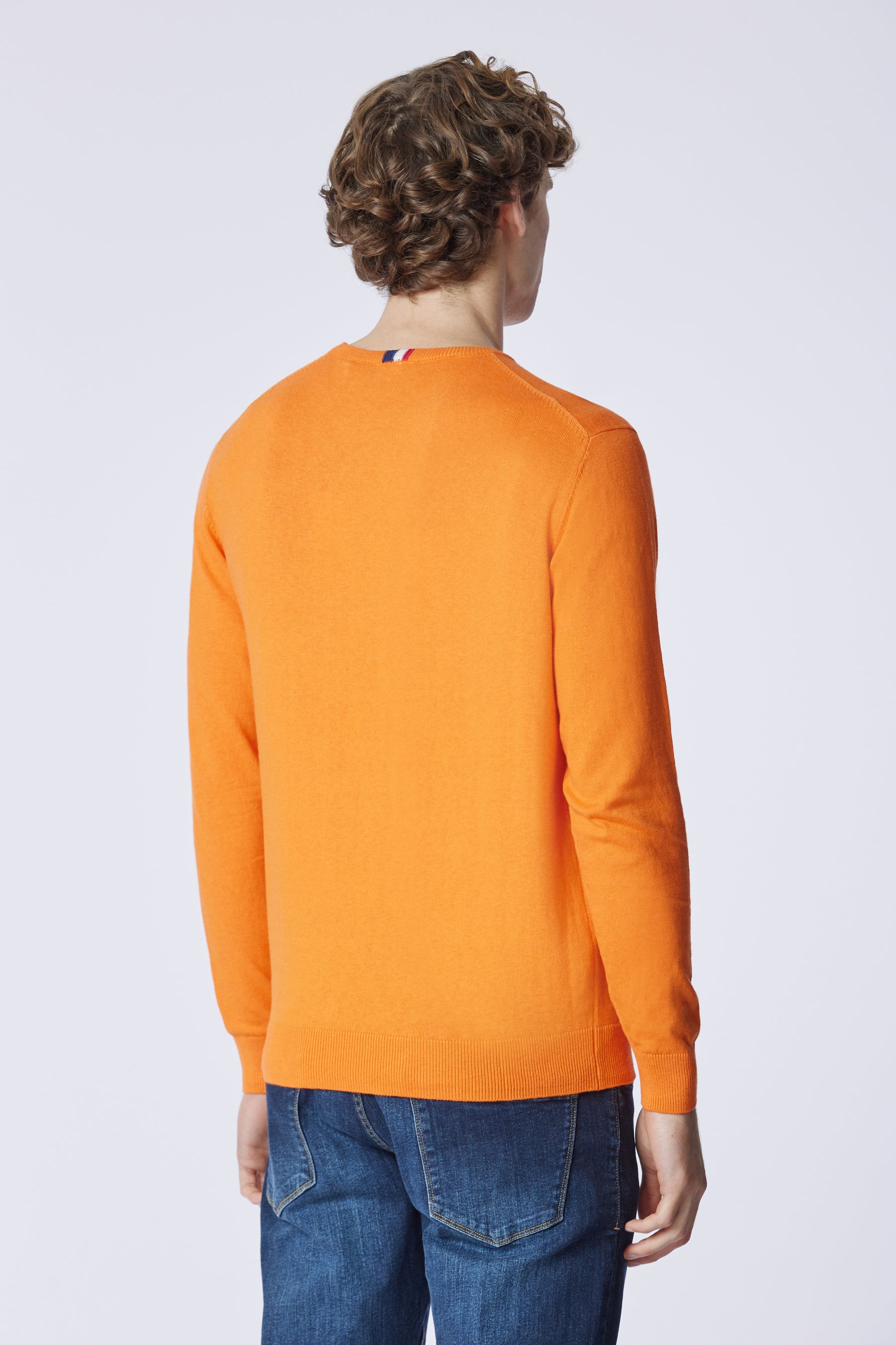 Maglia girocollo cotone e cashmere