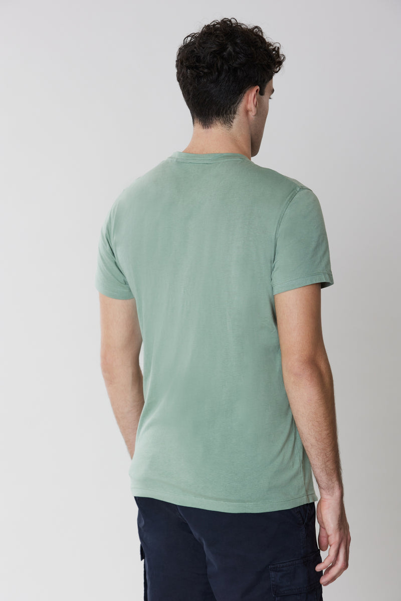 T-shirt in cotone jersey con bandiera