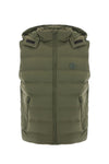 Gilet stretch nylon con cappuccio