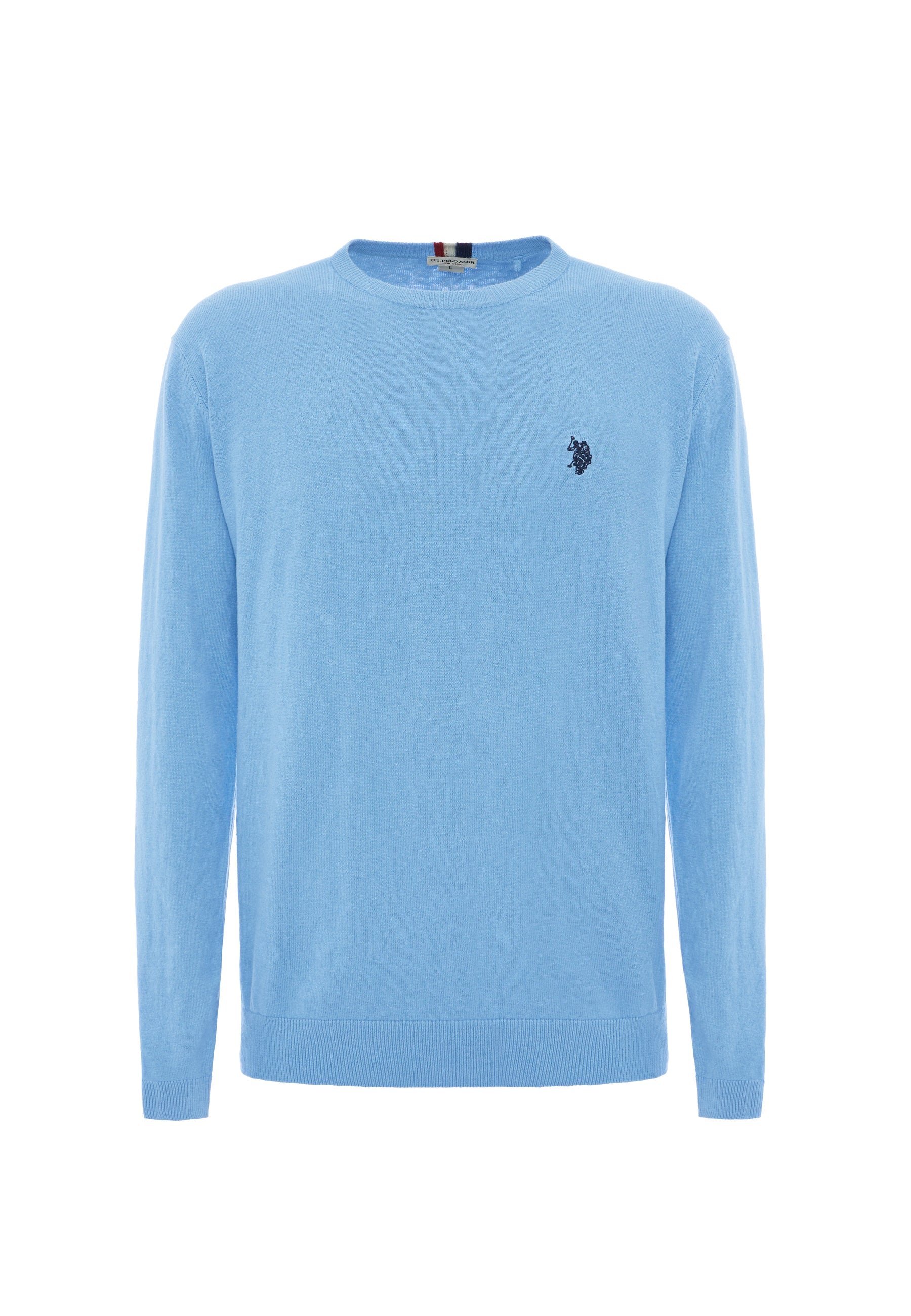 Maglia girocollo cotone cashmere con logo