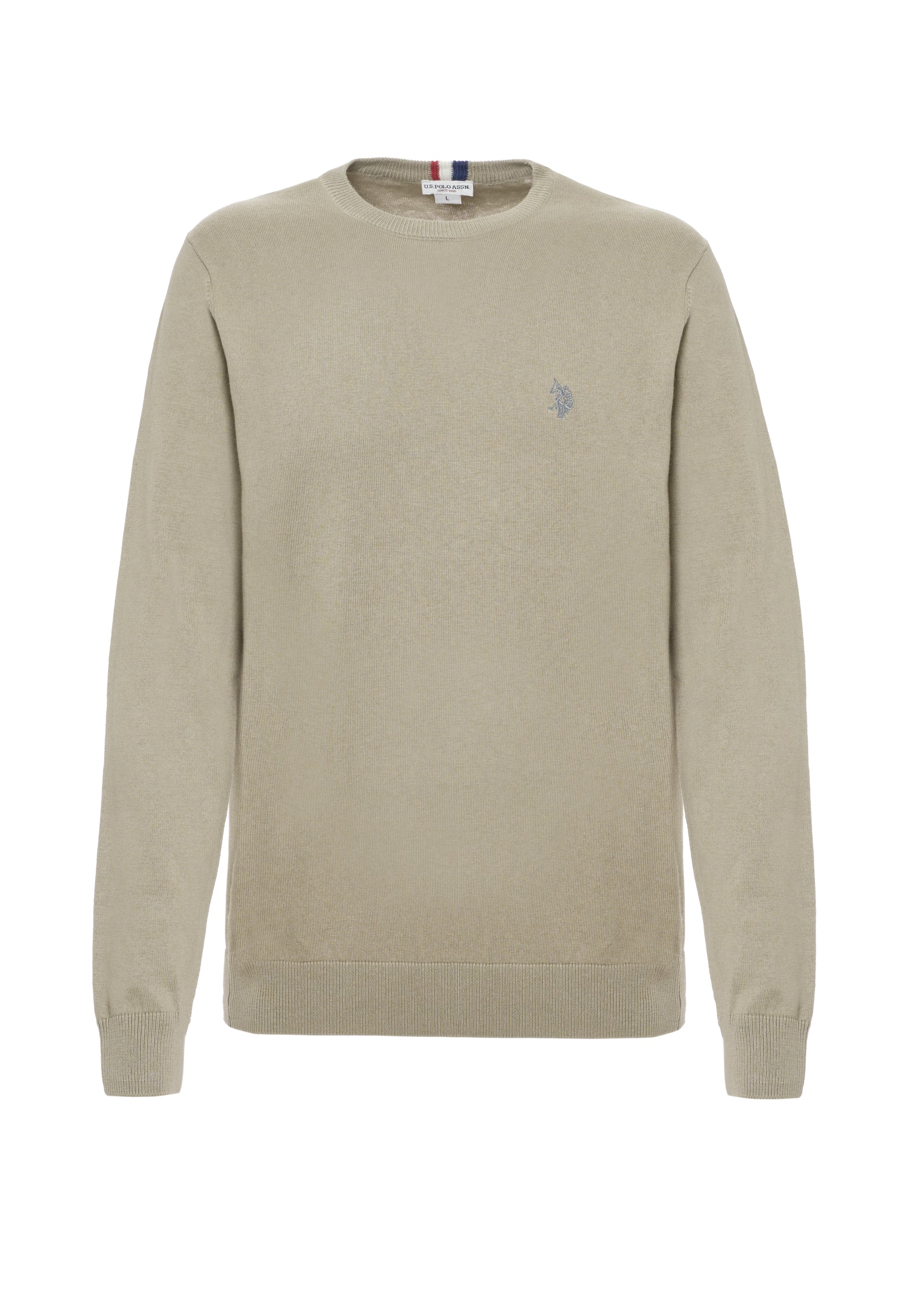 Maglia girocollo cotone cashmere con logo