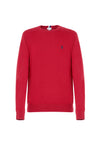 Maglia girocollo cotone cashmere con logo