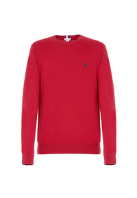 Maglia girocollo cotone cashmere con logo