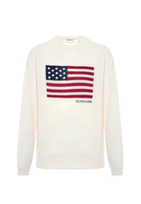 Maglia girocollo bandiera americana