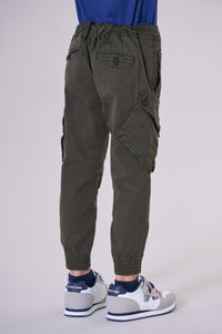 Pantalone cargo cotone twill