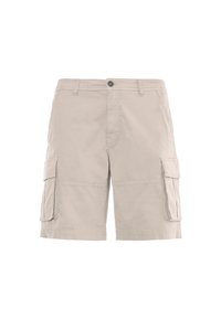 Pantaloni corti cargo in cotone twill stretch