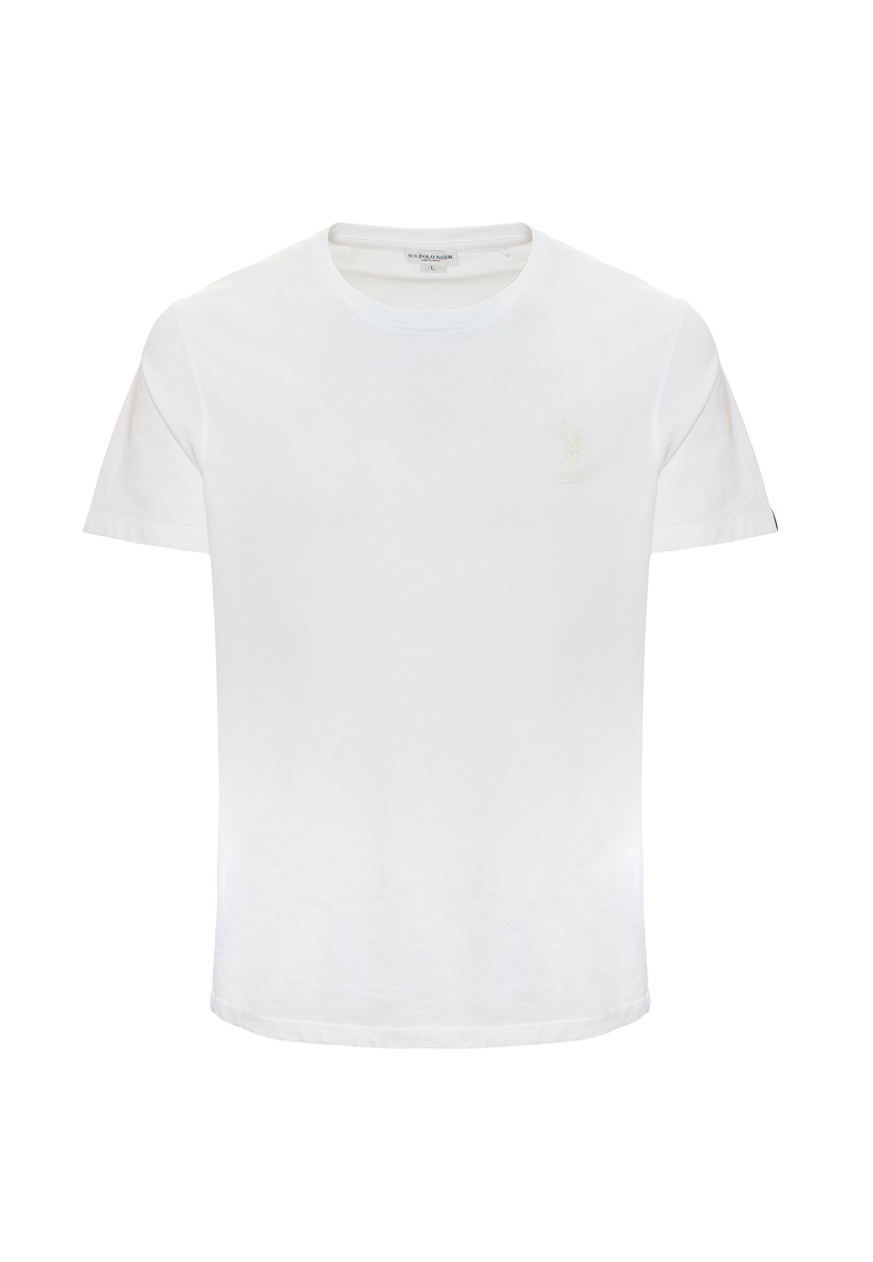 T-shirt a maniche corte in cotone stretch con logo