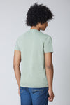 T-shirt a maniche corte in cotone overdyed con logo