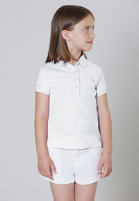 Polo a maniche corte in cotone micropiquet stretch