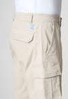 Pantaloni corti cargo in cotone twill stretch