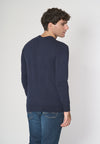 Maglia girocollo cotone e cashmere Cortina