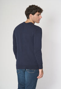 Maglia girocollo cotone e cashmere Cortina