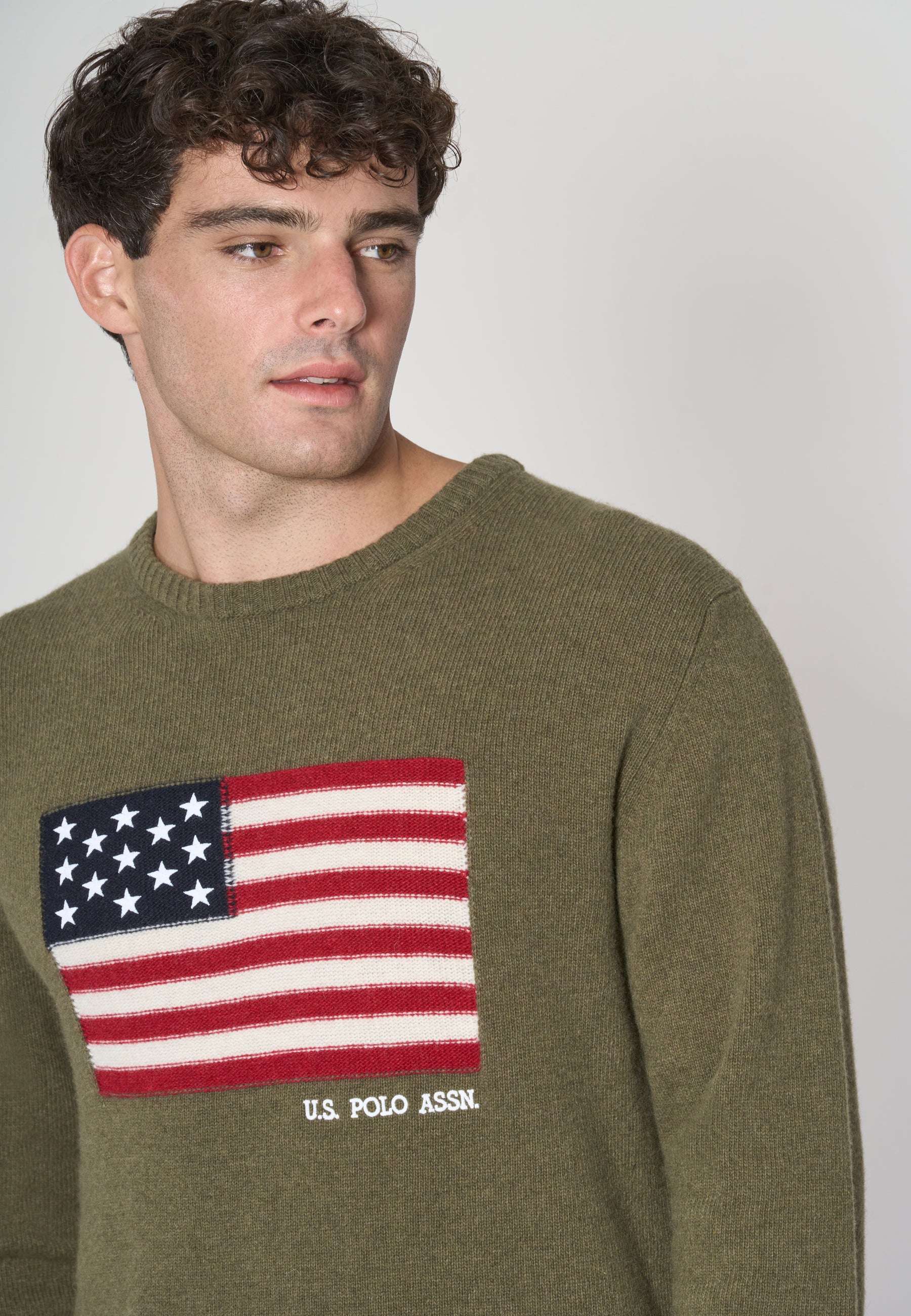 Maglia girocollo bandiera americana