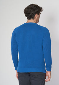 Maglia girocollo misto lana overdyed