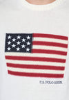 Maglia girocollo bandiera americana