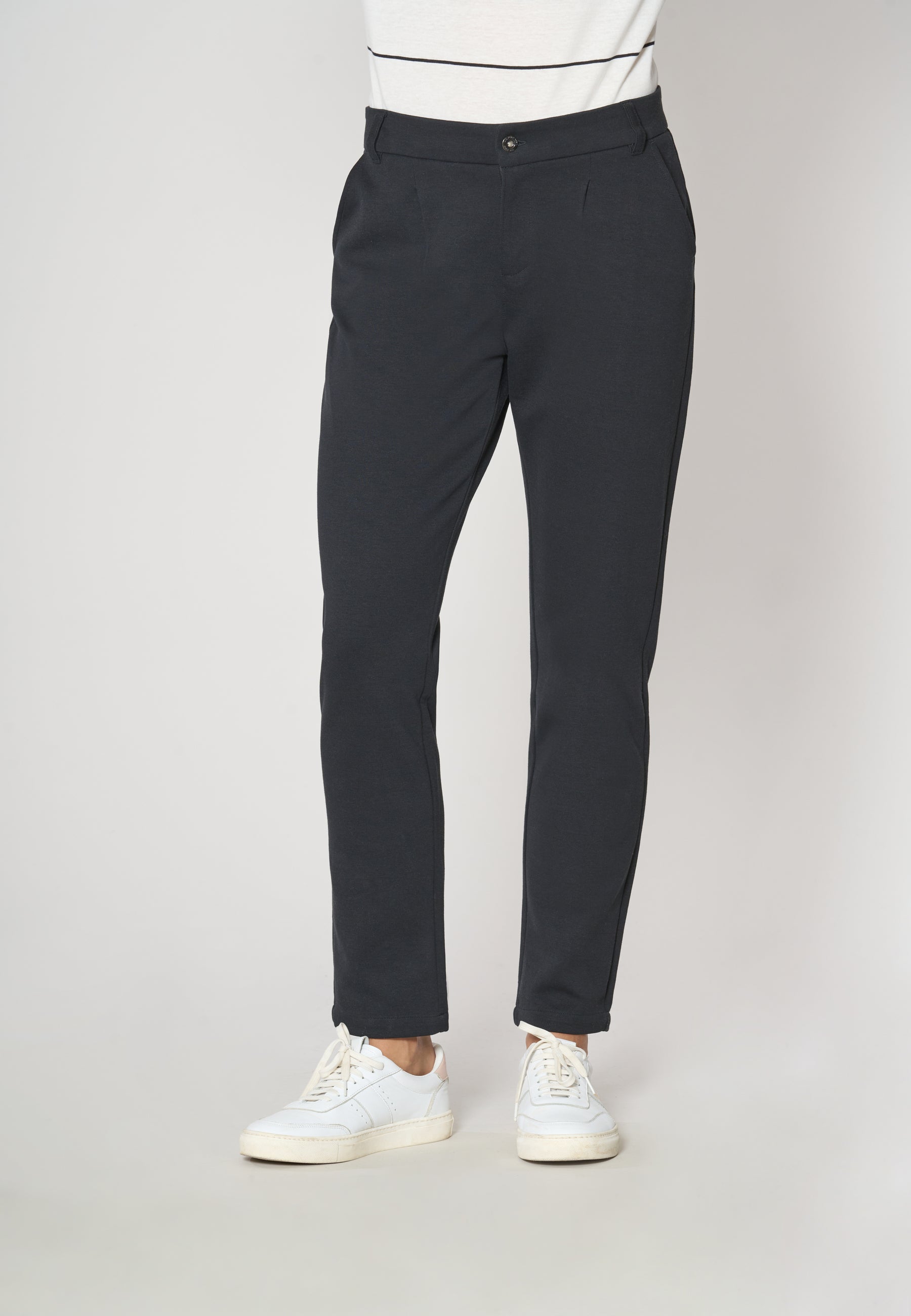 Pantalone chino in cotone interlock